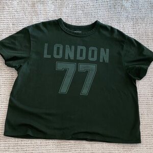 American Eagle Green Graphic London 77 Tee